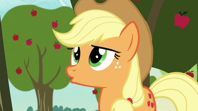 File:Applejack "although..." S7E9.png