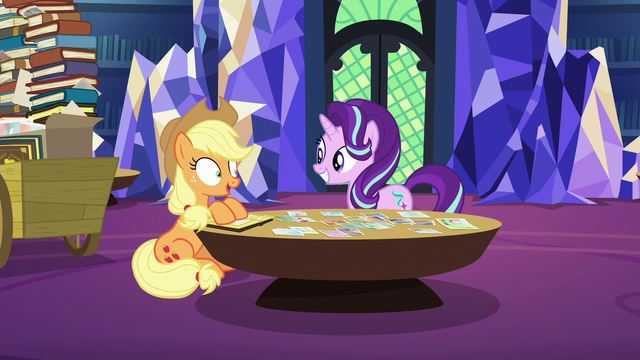File:Applejack "sure thing, Starlight Glimmer" S6E21.png