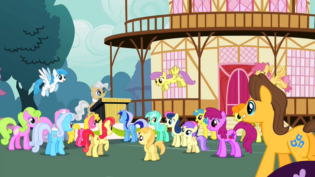 File:Ponyville Crowd Cheer S2E14.png