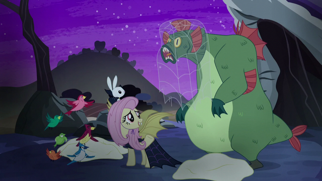 File:Swamp monster appears behind Fluttershy S5E21.png