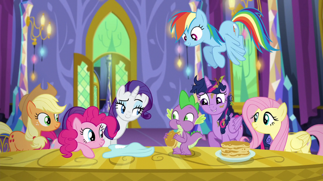 File:Mane Six stare at Spike S5E3.png