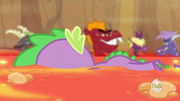 Spike swimming on belly S2E21.png