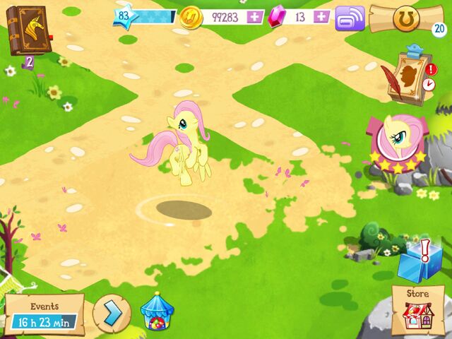 File:Fluttershy idle MLP mobile game.jpg