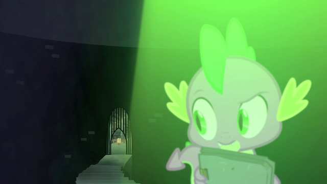 File:Backward shot of the hidden staircase at the Castle of the Royal Pony Sisters, S4E23.png