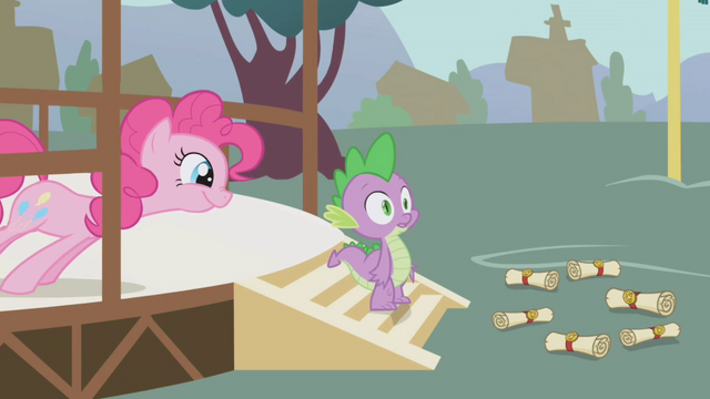 File:Pinkie waiting for the reaction S1E5.png