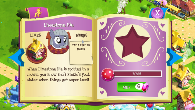 File:Limestone Pie album page MLP mobile game.png