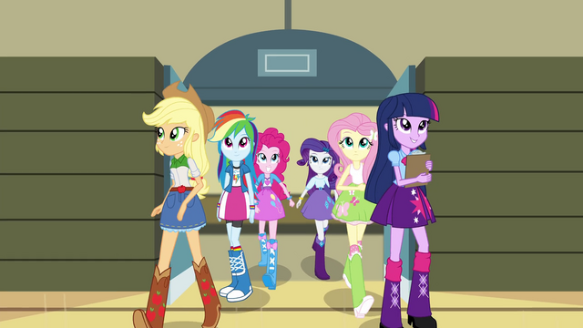 File:Mane 6 entering the gymnasium EG2.png