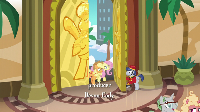 File:Bellhop opens the door for Applejack and Fluttershy S6E20.png