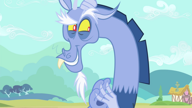 File:Discord smiling mischievously S4E11.png