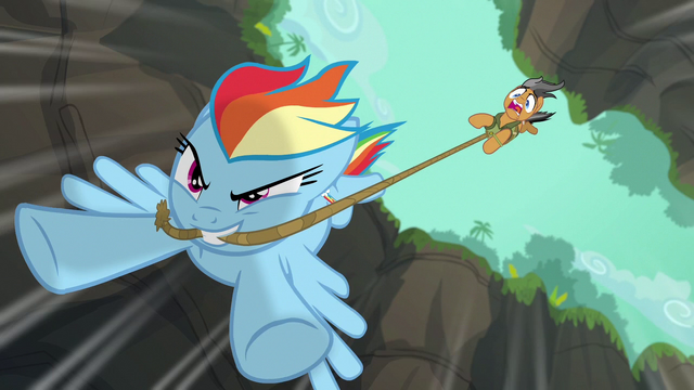 File:Rainbow dragging Quibble through the air S6E13.png