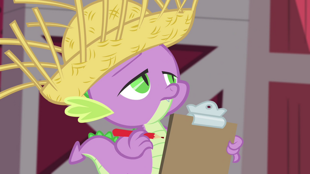 File:Spike holding clipboard S4E13.png