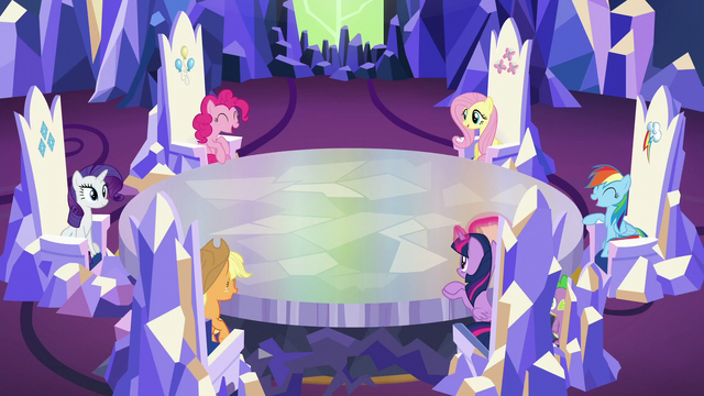 File:Main cast chattering S5E19.png