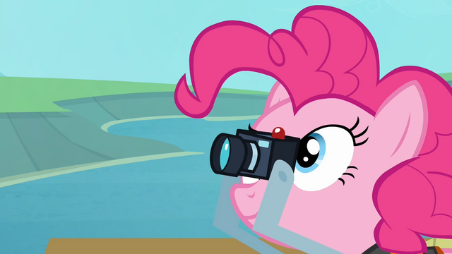 File:Pinkie Pie takes a picture of the eagle catching the fish S4E09.png