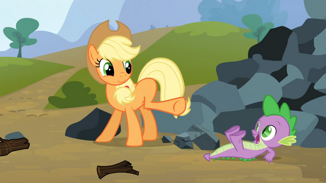 File:Spike saves Applejack 14 S3E09.png
