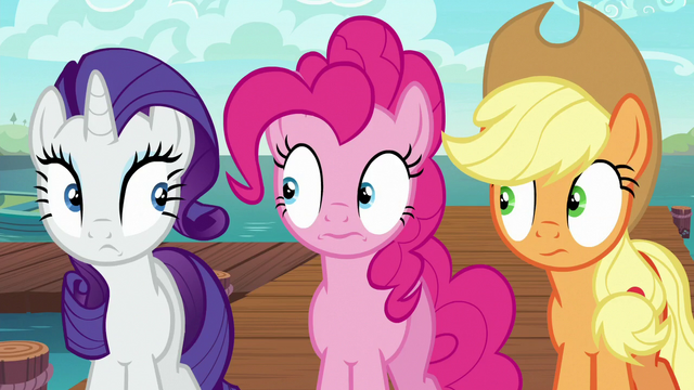 File:Rarity, Pinkie, and Applejack look at each other S6E22.png