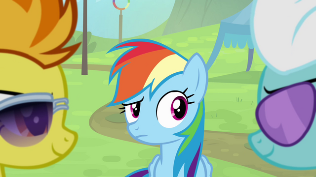 File:Spitfire and Fleetfoot looking at each other while Rainbow is looking at them S4E10.png