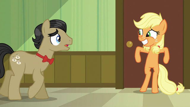 File:Filthy Rich finds Applejack again in the hallway S6E23.png