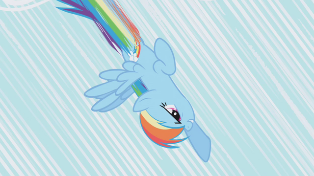 File:Rainbow Dash diving toward the ground S1E06.png