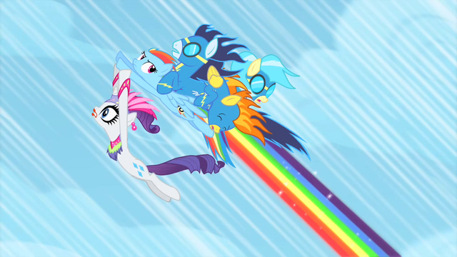 File:Rainbow Dash with Rarity and the wonderbolts S1E16.png