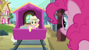 Fluttershy waving at her friends S4E11.png