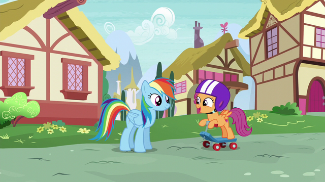 File:Scootaloo "the Rainbow Dash Fan Club just decided" S6E7.png