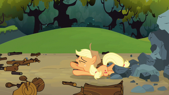 File:Applejack ow! S3E9.png