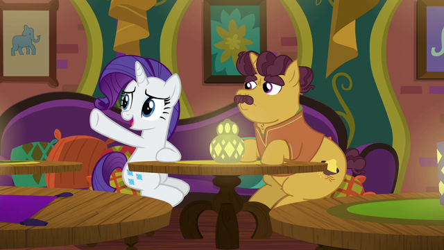 File:Rarity gesturing toward the restaurant door S6E12.png