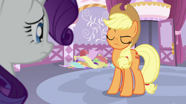 File:Applejack sticking to her opinion S7E9.png