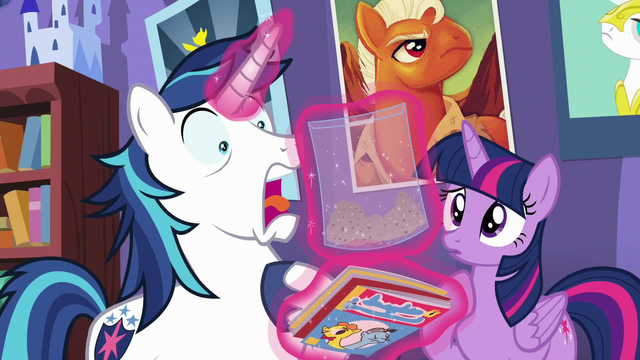 File:Shining Armor shocked to find his comic in ashes S5E19.png
