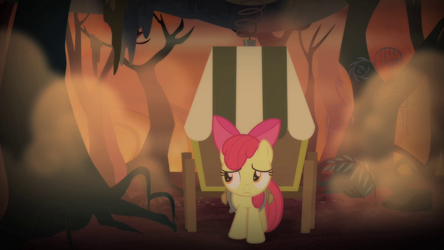 File:Apple Bloom walking through flame geyser swamp S4E17.png