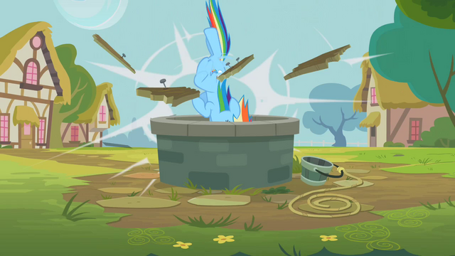 File:Rainbow Dash breaking through S2E8.png
