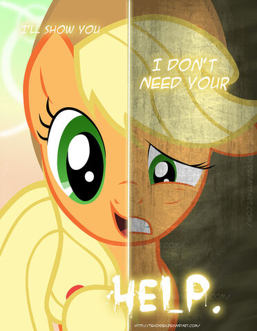 File:FANMADE Applejack's two sides.jpg