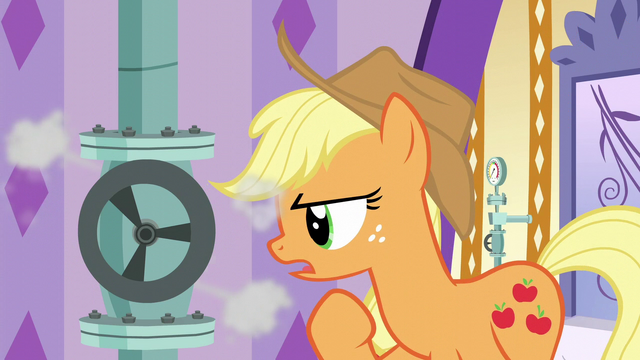 File:Applejack looking at the leaky pipe again S6E10.png