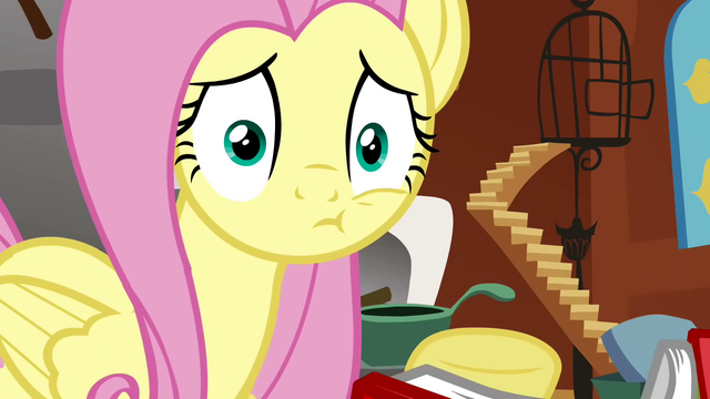 File:Fluttershy after being smacked S2E19.png