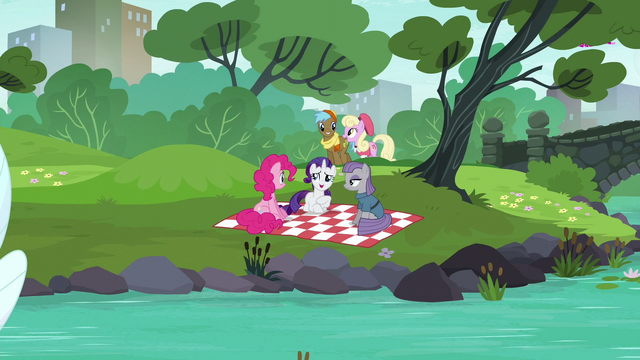 File:Pinkie, Rarity, and Maud in the park S6E3.png
