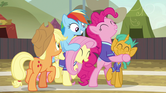 File:Ponyville buckball team celebrate their victory S6E18.png