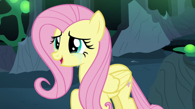 File:Fluttershy Changeling happy to see Discord S6E26.png