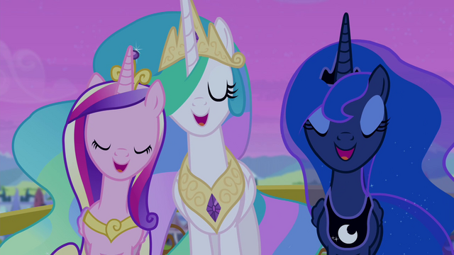 File:Celestia, Luna, and Cadance singing together S4E25.png