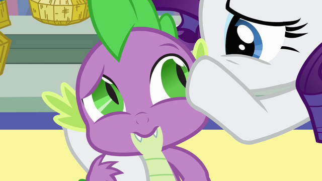 File:Spike listening to Rarity S3E2.png