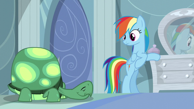 File:Rainbow looks at Tank sleeping S5E5.png