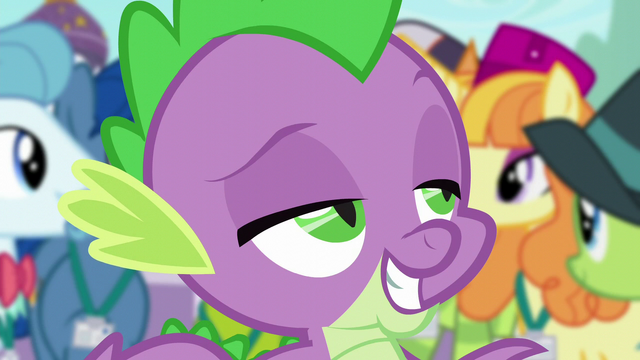 File:Spike looking sly S5E10.png