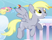 Derpy flying around in Cloudsdale S1E16.png