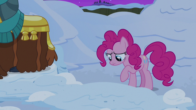 File:Pinkie Pie looking hesitantly at the snow S7E11.png