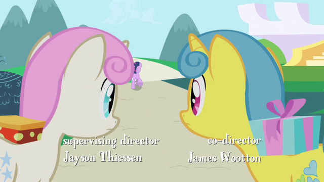 File:Twinkleshine and Lemon Hearts watch Twilight run off S1E1.png
