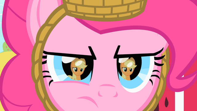 File:Pinkie stares at Applejack S1E25.png