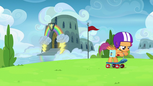 File:Scootaloo leaving the Wonderbolt Academy S7E7.png
