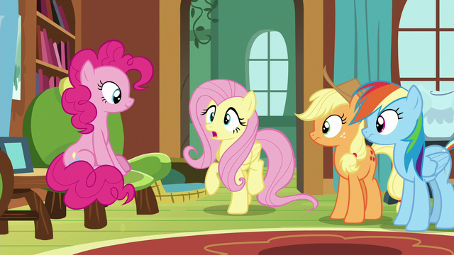 File:Fluttershy "her vet clinic is a bit" S7E5.png