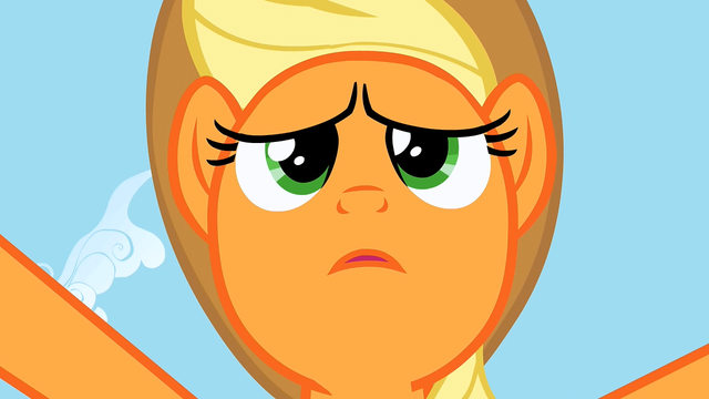 File:Applejack's view of the Huddle S2E15.png