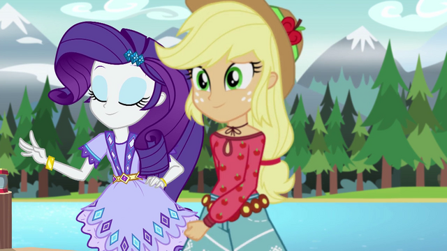 File:Applejack starts walking down the runway EG4.png