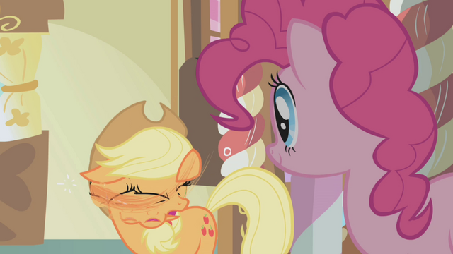 File:Applejack shacking S01E04.png